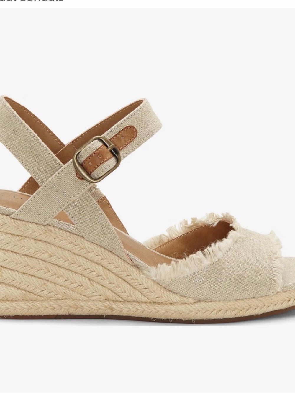 BRAND NEW Lucky Brand Espadrille Wedge Sandal in Beige